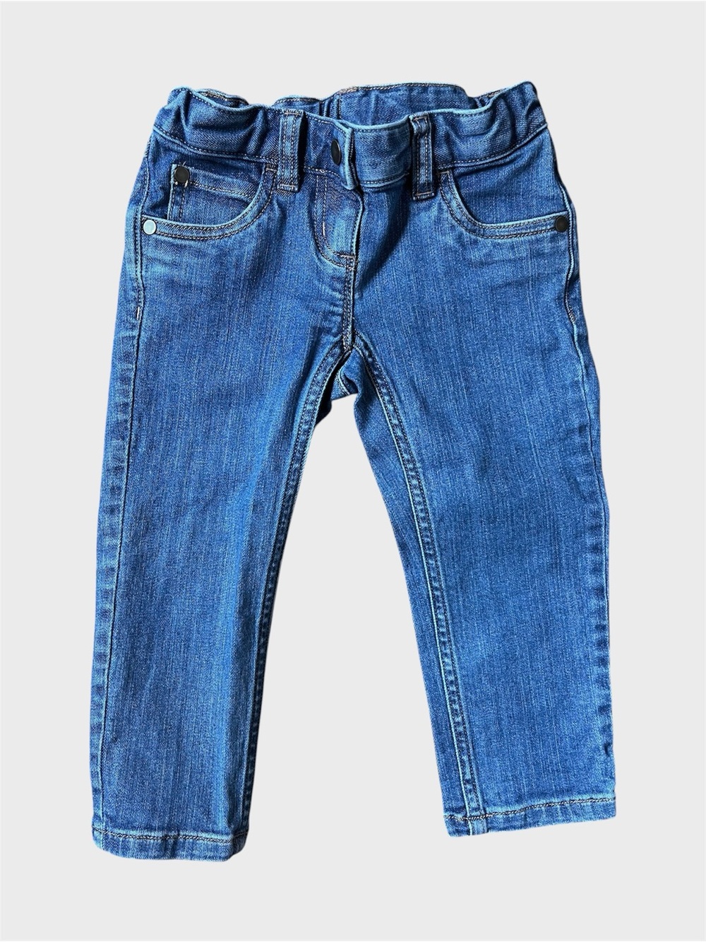 Hanna Andersson Blue Denim Jeans with Adjustable Elastic Waist